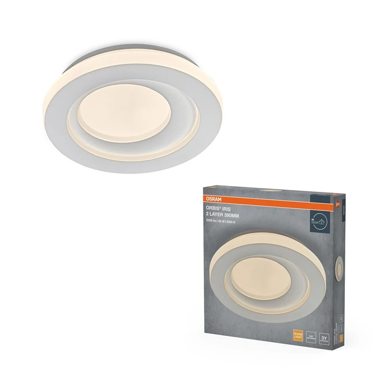 Lubinis šviestuvas Osram 48W LED paviršinis šviestuvas ORBIS IRIS, baltas, 3000K