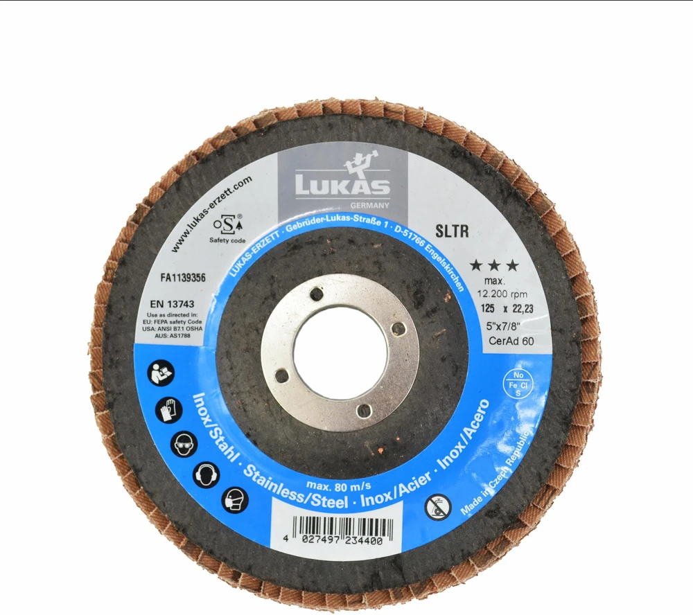 Lukas Erzett LUKAS LAMELEINIS ŠLIFAVIMO DISKAS 125mm P 60 SLTR KERAMINIS
