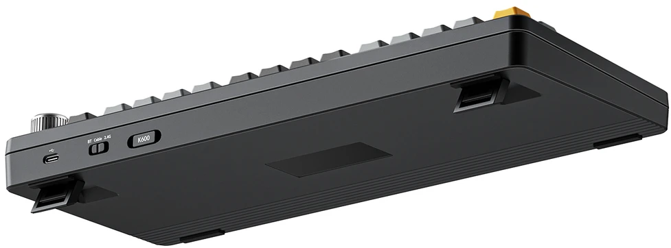 Machenike K600-B82W Belaidė mechaninė apšviesta žaidimų klaviatūra GR sidabrinis jungiklis - Juoda