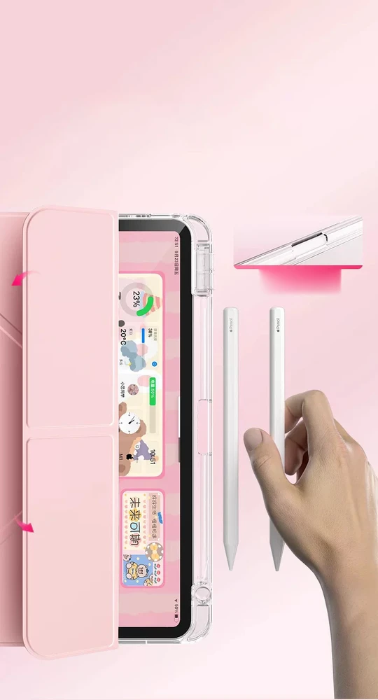 MACHINO TAB Case for iPad Pro 12.9\" 2018-2022/ AIR 13\" 2024 Rožinė