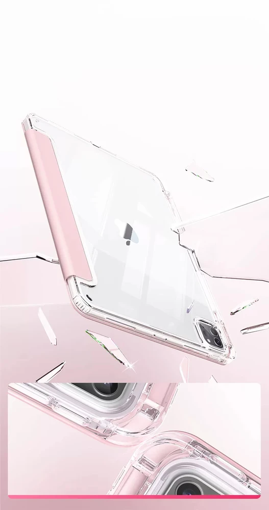 MACHINO TAB Case for iPad Pro 12.9\" 2018-2022/ AIR 13\" 2024 Rožinė