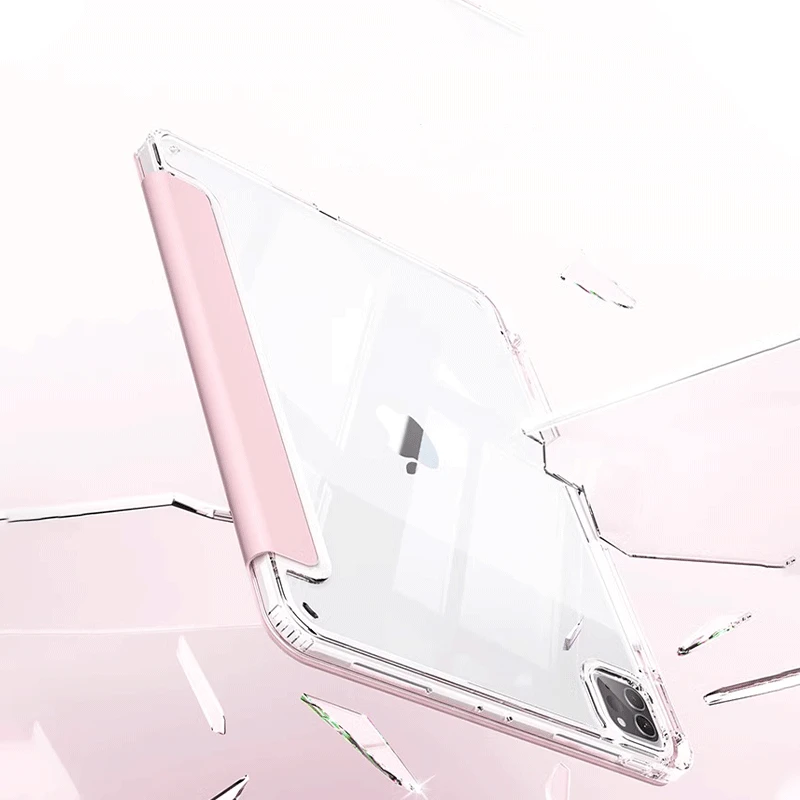MACHINO TAB Case for iPad Pro2/3/4 11\" 2020/2021/2022 and IPad Air 4/5 10.9\" and iPad Air 11\" (2024) Rožinė
