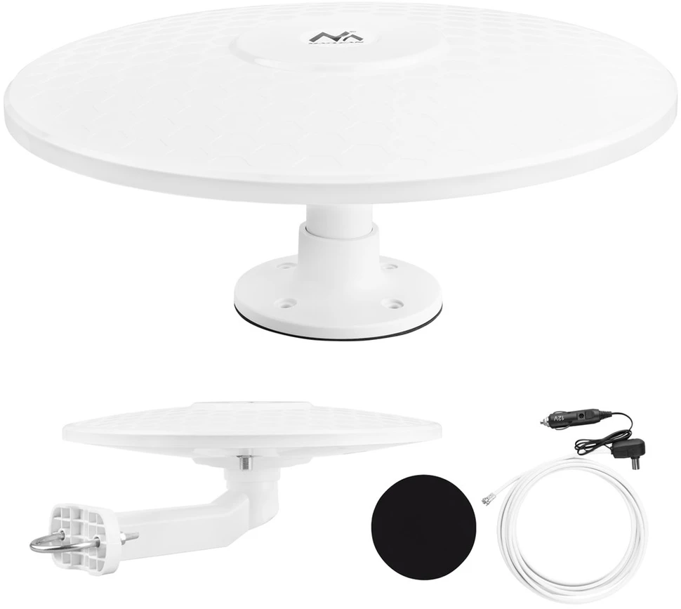 Maclean DVB-T/T2 HEVC visakryptė antena, aktyvi, kemperiui, 12 V, MCTV-103