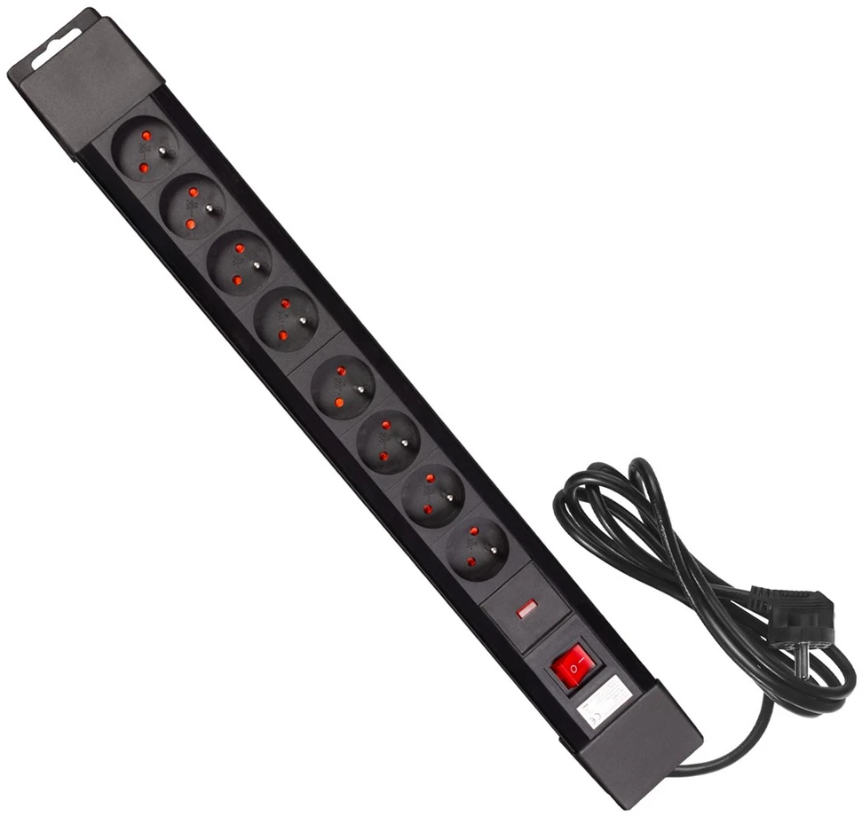 MACLEAN MCE11 Maclean MCE11 Power Strip 8 lizdas su jungikliu