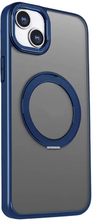 TelForceone Mag Ring Rotating dėklas, skirtas iPhone 12 / 12 Pro 6,1 tamsiai melynos spalvos