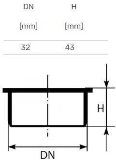 Magnaplast Vidaus kanalizacijos aklė HTplus, Ø 32 mm, balta