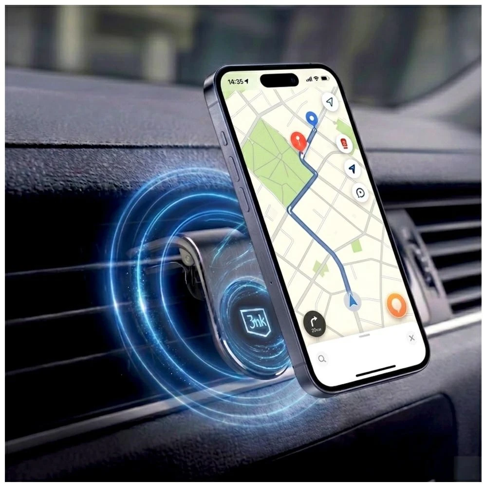 3Mk apsauginis 3mk magnetinis automobilinis laikiklis grotelėms - Juodas