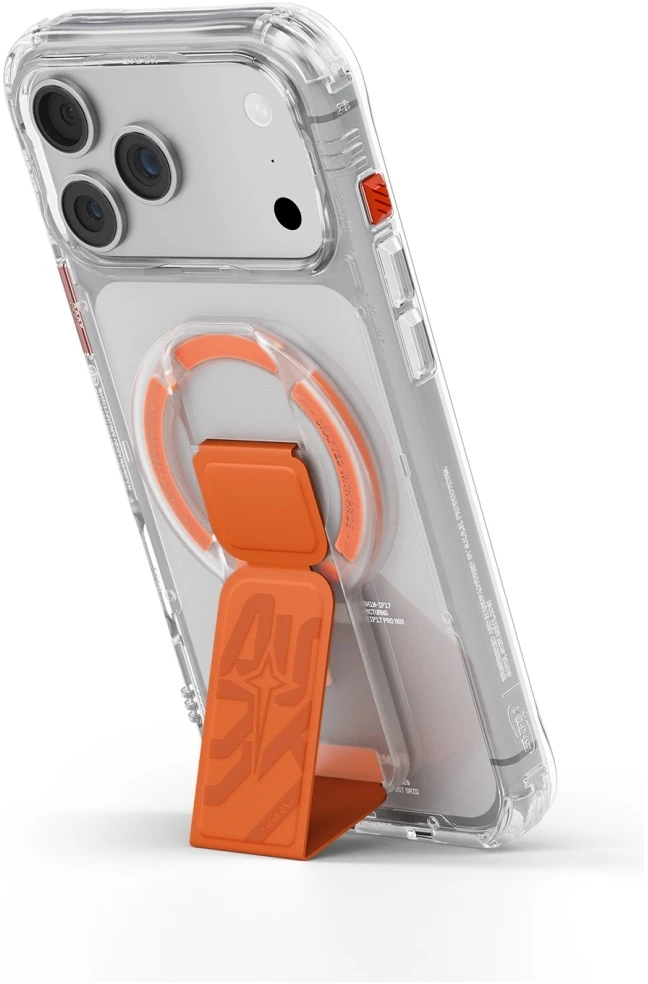 Magnetic handle Skinarma Arch XE Phaze Smart Grip-Stand oranžinės spalvos