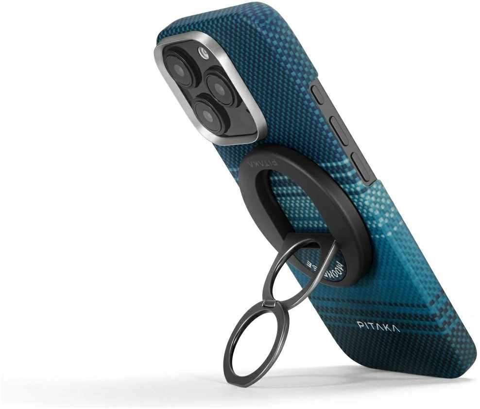 Magnetinis laikiklis PITAKA MagEZ Grip 3 MagSafe telefonui, skirtas mėnulio pakilimui