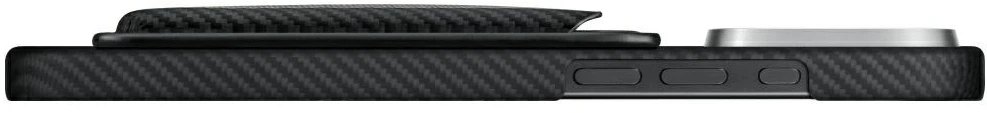 Dėklas Magnetic wallet PITAKA Woven Wallet MagSafe for phone juodos spalvos pilkos spalvos
