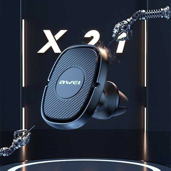 AWEI magnetic car holder X21 for air vent juodas