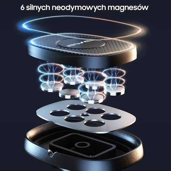 AWEI magnetic car holder X21 for air vent juodas