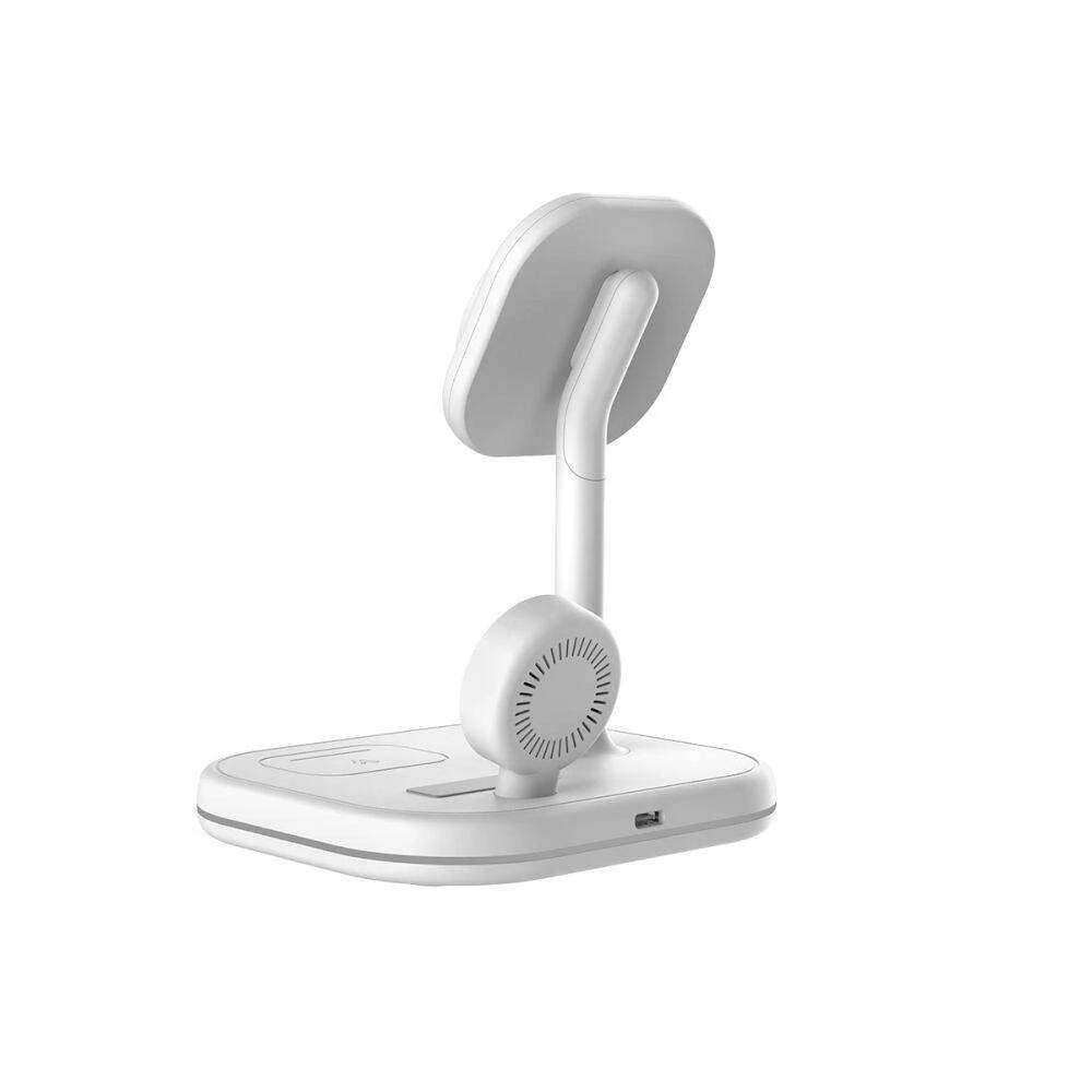 Magnetinis belaidis įkroviklis MagSafe 15W 3in1 Tech-Protect QI15W-A27 baltos spalvos