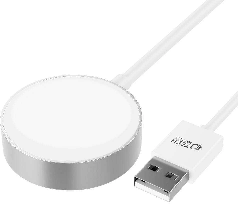 Magnetinis įkrovimo kabelis USB Apple Watch 1.2m Tech-Protect Ultraboost baltos spalvos