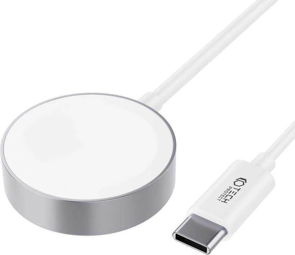 Magnetinis įkrovimo kabelis USB-C Apple Watch 1.2m Tech-Protect Ultraboost baltos spalvos