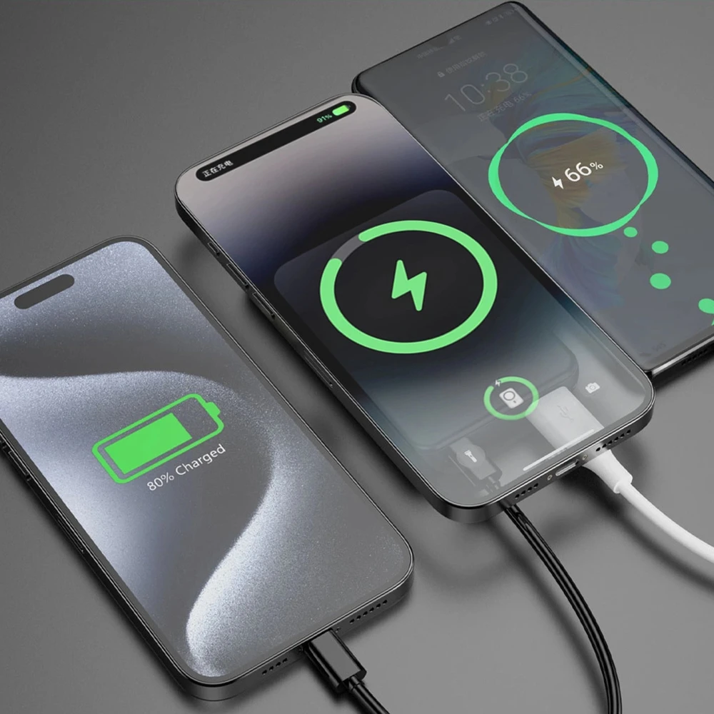 Magnetinis išorinis akumuliatorius (powerbank) Dudao K14S+ 10000mAh 22.5W USB-A + USB-C suderinamas su MagSafe su stovu – juodas