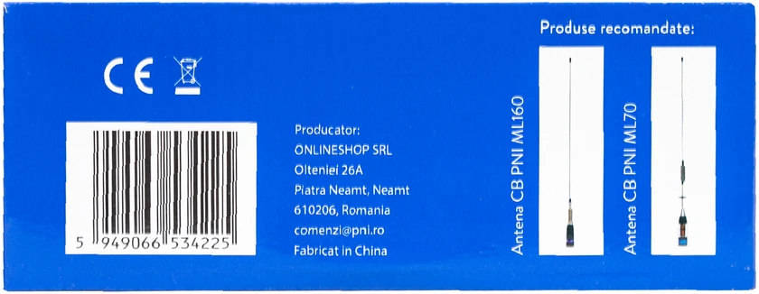 Magnetinis pagrindas PNI 170/PL 170 mm, plonas, su 4m kabeliu ir PL259 jungtimi