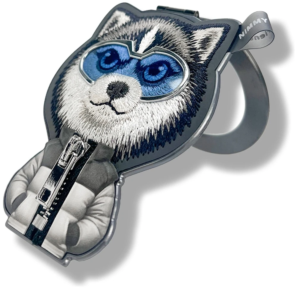 Magnetic pendant Nimmy Cool&Cute 2.0 Wolf juodos spalvos