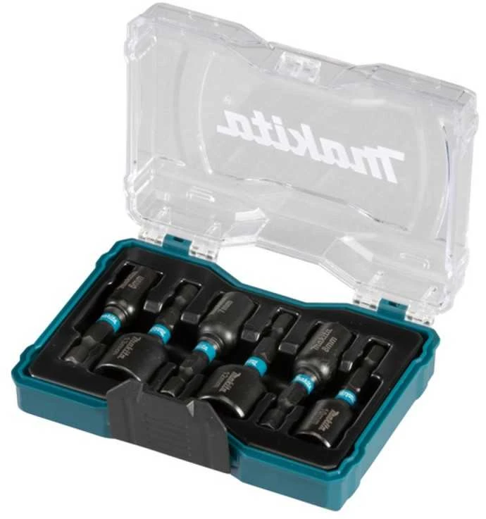 Makita IMPACT Juodas komplektas 6vnt. 1/4"(6, 7, 8, 9, 10, 12 ja 13 mm) E-15768