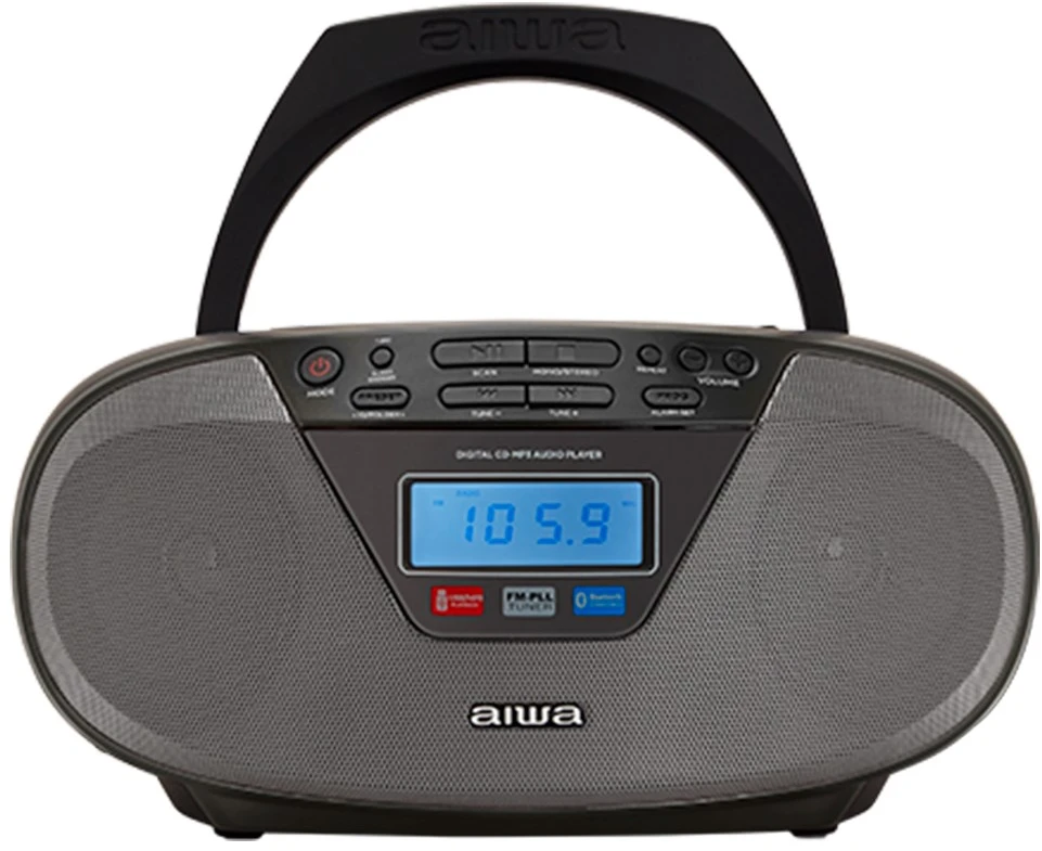 AWA Aiwa BBTU-400BK nešiojamoji stereo sistema Analoginis ir skaitmeninis 6 W FM Juoda MP3 atkūrimas