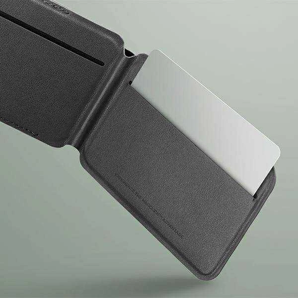 Dėklas UNIQ Lyden DS magnetic wallet RFIDi phone stand beige-žalios spalvos/ivory-lichen žalios spalvos
