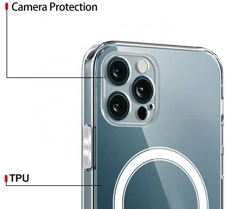 MagSafe Case dėklas jūsų telefonui Apple iPhone 13 Pro skaidrus