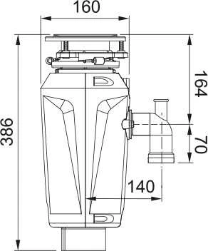 Maisto atliekų smulkintuvas Franke SLIM 75 (3/4 HP), 134.0715.096