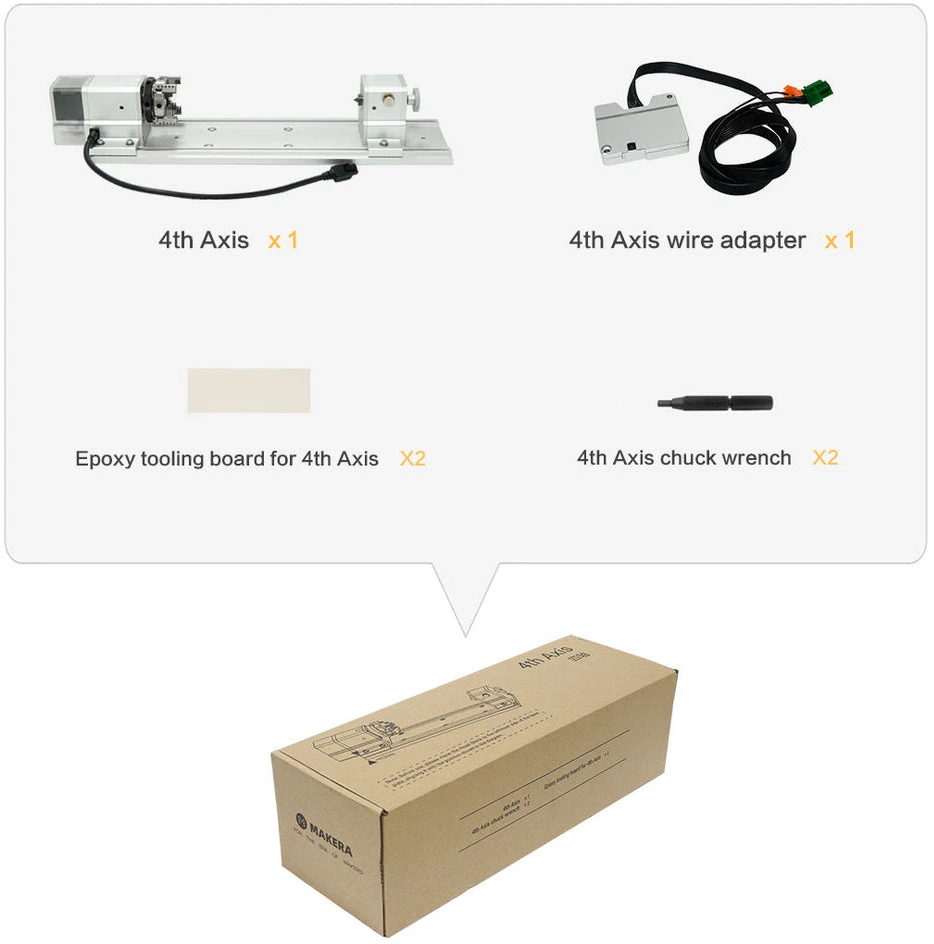 Makera Carvera 4th Axis Module – Harmonic Drive Version