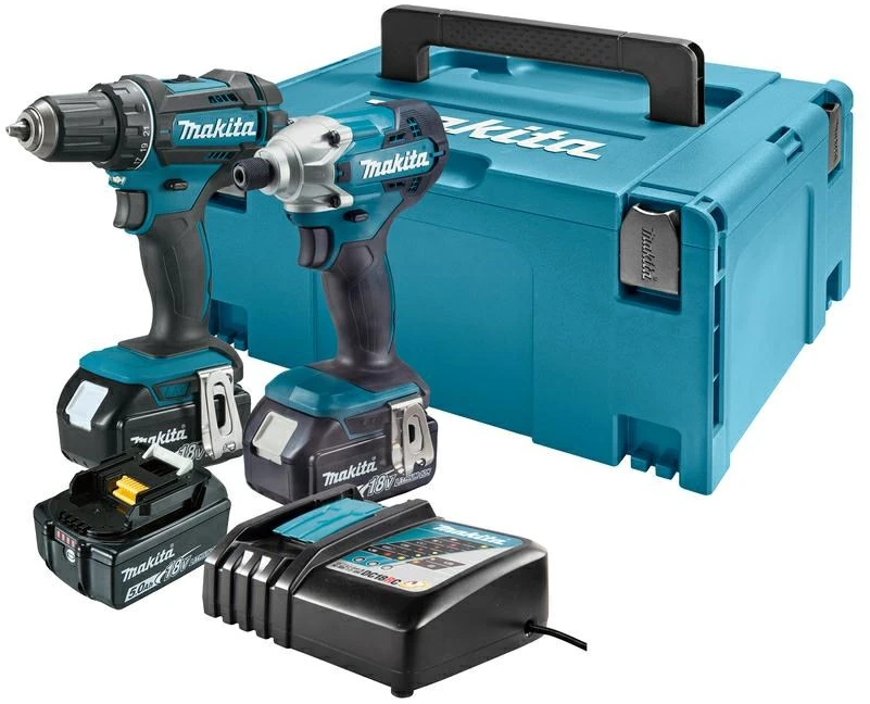Įrankių rinkinys Makita DLX2339JX1 (DDF482 + DTD156); 18 V; 3x5,0 Ah akum.