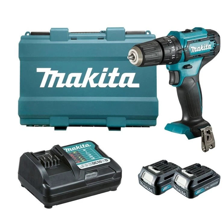 Makita HP333DWAE Akumuliatorinis smūginis gręžtuvas 12V MAX, 2x 2,0 Ah Li-ion 30/14 Nm, 1,1kg, 10mm