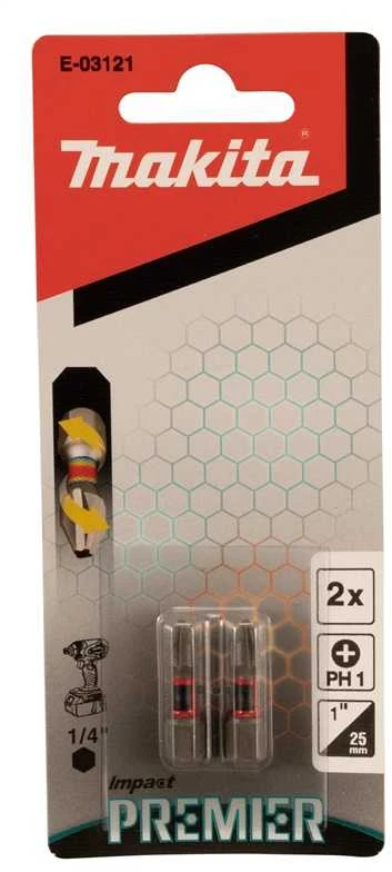 Makita Torsion sukimo antgalis (C-form), PH1-25mm E-03121 PH1 • 25 mm • 1/4" • 2Vnt
