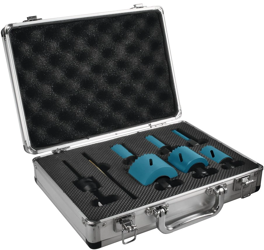 Makita Ezychange gręžimo karūnų rinkinys elektrikams 20,25,32,40,51,65mm / adapteris B-11988