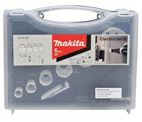 Grąžtas Makita HSS Bi-Metal gręžimo karūnų komplektas 9-dydžiai D-47123