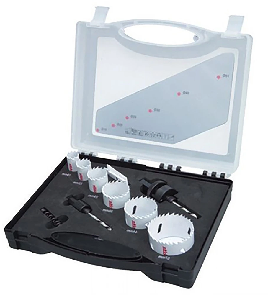 Grąžtas Makita HSS Bi-Metal gręžimo karūnų komplektas 9-dydžiai D-47123