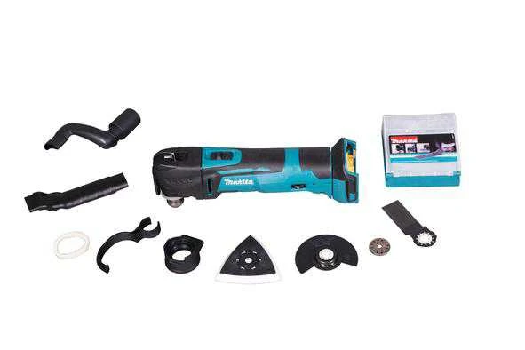 MAKITA DAUGIAFUNKCINIS ĮRANKIS 18V Li-ION BE BATERIJAŲ IR ĮKROVIMO + PRIEDŲ, DTM51ZX1