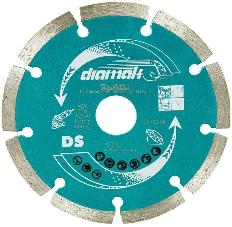 Deimantinis pjovimo diskas Makita D-61139; 125 mm; 10 vnt.