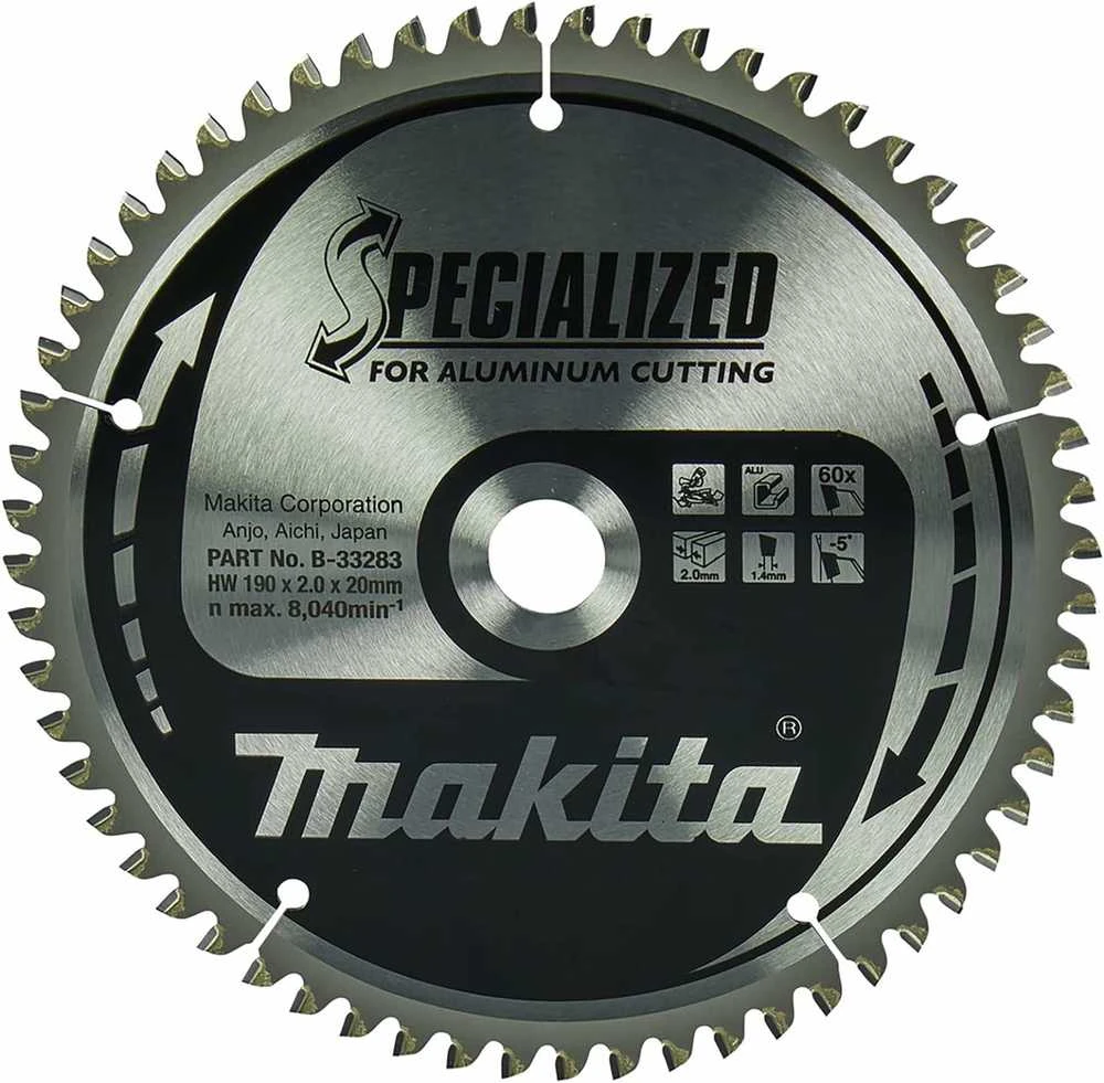 MAKITA DISKINIS PJŪKLAS 190x20x60z SPECIALIZED ALIUMINIUI