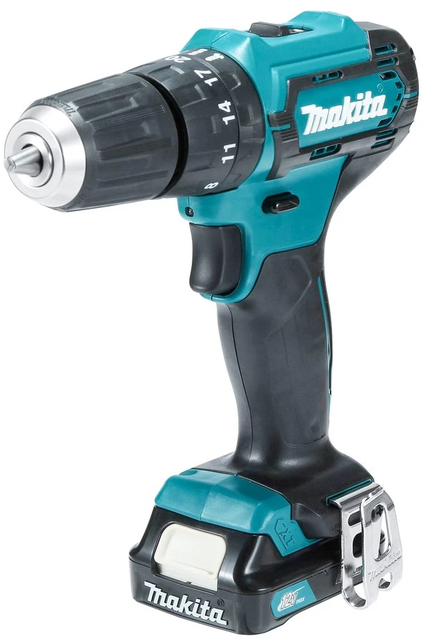 Akumuliatorinis kombinuotas gręžtuvas Makita HP333DSAW, Baltas