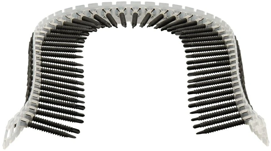 MAKITA JUOSTA SU VARŽTAIS 3,9x35mm /1000vnt. (SAVIGRĘŽIAI) GIPSKARTONIO PLOKŠČIŲ TVIRTINIMUI PRIE PLIENINIO KORPUSO