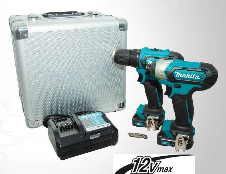 MAKITA akumuliatorinių įrankių rinkinys CLX224X (DF333D + TD110D) 12V 2x1,5Ah