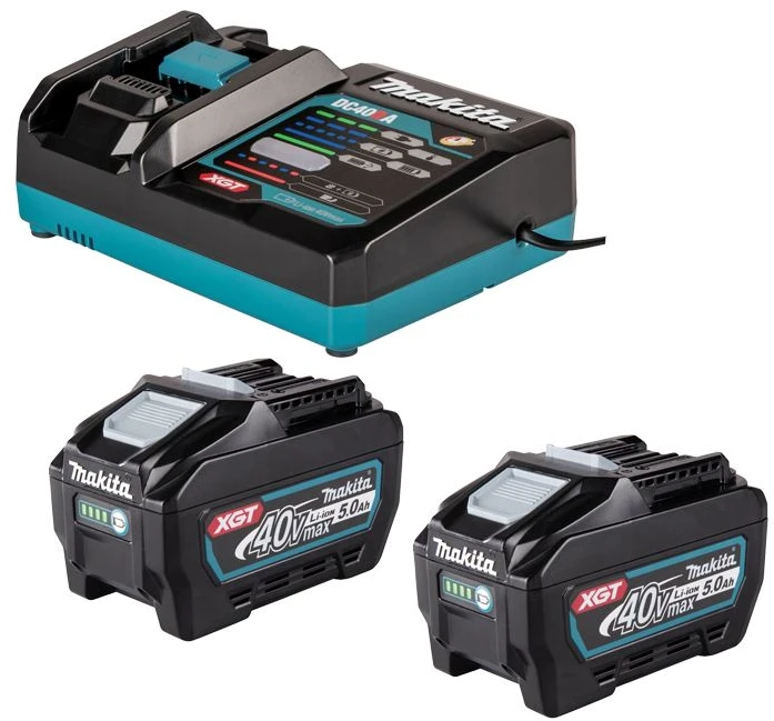 MAKITA MAITINIMO RINKINYS 40V 2×5,0Ah XGT (BL4050Fx2+DC40RA)
