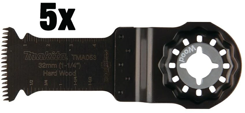 WORX Įgilinamieji pjovimo diskai 32mm TMA053; BIM, STARLOCK, Medis , 5Vnt B-64870-5