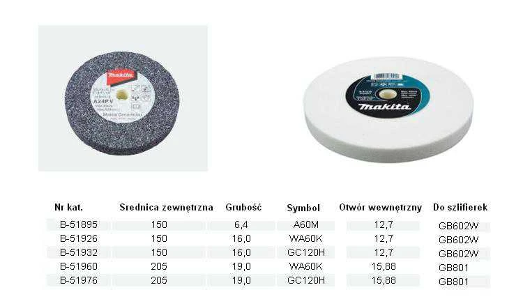 Makita Galandimo diskas 205x19x15,88mm B-51960 WA60K RST/ Metalui