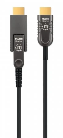 Manhattan 355513 HDMI kabelis 20 m HDMI A tipo (standartinis) HDMI D tipo (Mikro) Juoda