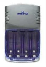 Manhattan Fast Baterija Charger, AA+AAA, Two-Hour Cycle, Holds Up to Four Batteries, komplekte 4 x 2300mAh akumuliatoriai, 419086
