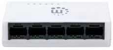 Šakotuvas „Manhattan Fast Ethernet“ biuro jungiklis, 5 prievadų, kompaktiškas, plastikinis, 560672