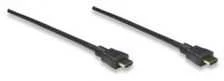 MANHATTAN HDMI kabelis, 7,5 m, HDMI kištukas su kištuku, ekranuotas, Juodas, 308441