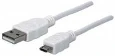 StarTech Manheteno didelės spartos USB įrenginio kabelis A kištukas / Micro-B kištukas, 1,0 m, Baltas, 323987