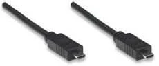 Manhattan Micro HDMI Male to Micro HDMI Male, Shielded, Juodas, 1.0m, Juodas, 326636