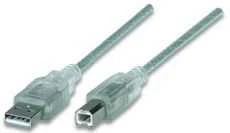 StarTech Manhattan 333405 USB kabelis 1,8 m 2.0 USB A USB B Sidabras